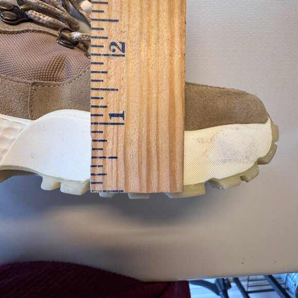 Steve Madden Stampede Sneaker Boots Size 7 Tan Cream Chunky - Picture 9 of 14